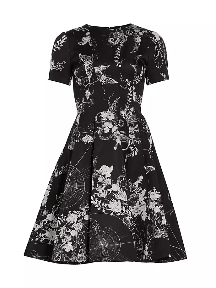 

Расклешенное жаккардовое платье с цветочным принтом Jason Wu Collection, черный