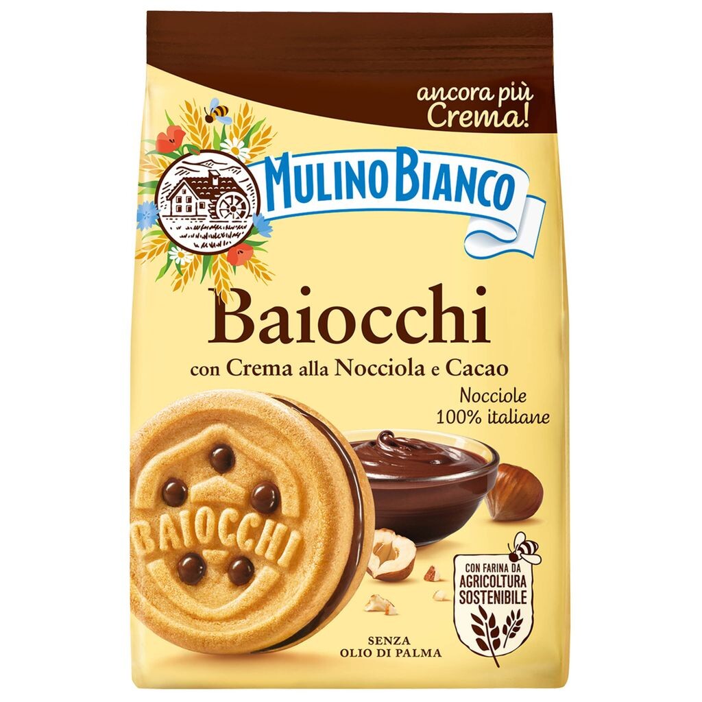 

MULINO BIANCO Baiocchi - печенье песочное с орехово-какао-кремом 260 г 1 упаковка sarcia.eu