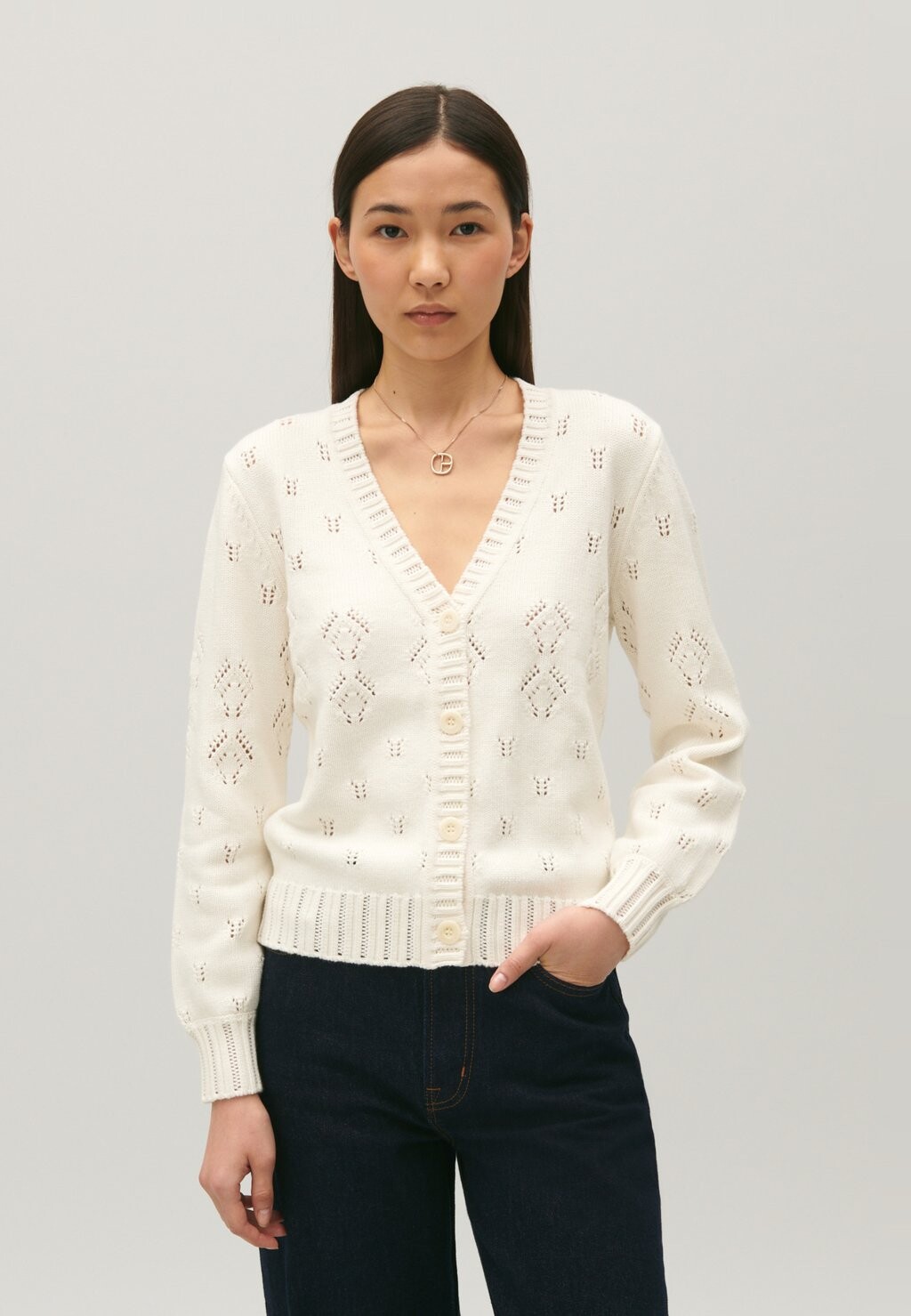 

Кардиган Modrigal Claudie Pierlot, цвет ecru