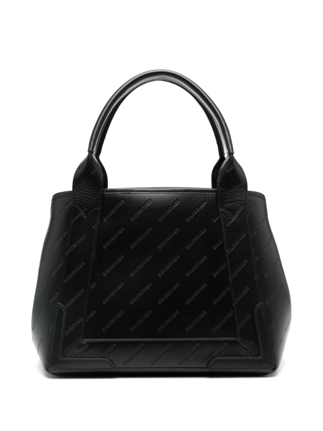 Balenciaga сумка-тоут с тисненым логотипом, черный
