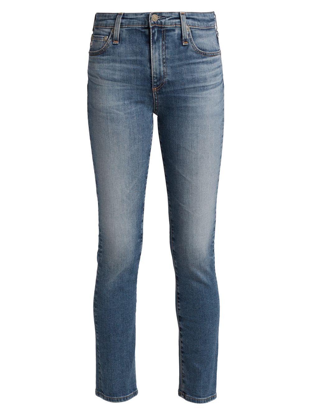 Эластичные прямые джинсы Mari с высокой посадкой AG Jeans