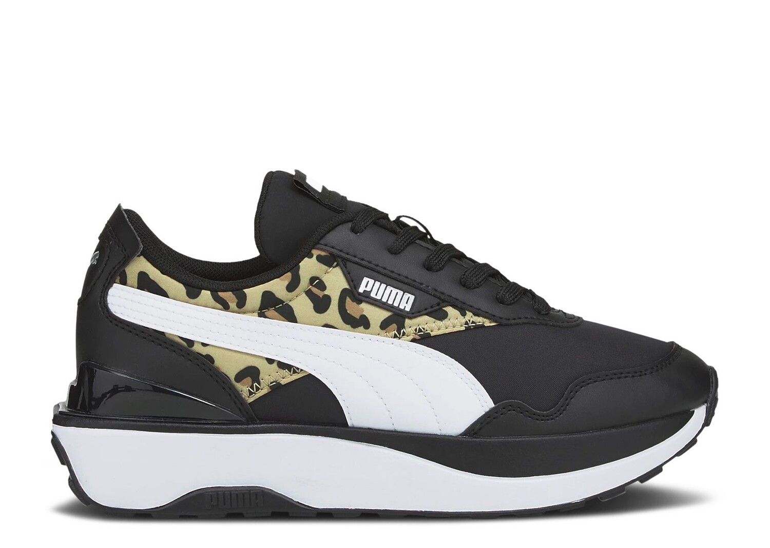 

Кроссовки Puma Cruise Rider Jr 'Summer Roar - Black Pale Khaki Leopard', черный