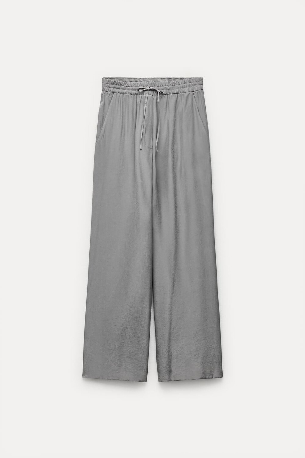 

Минималистичные струящиеся брюки Zw Collection ZARA, серый