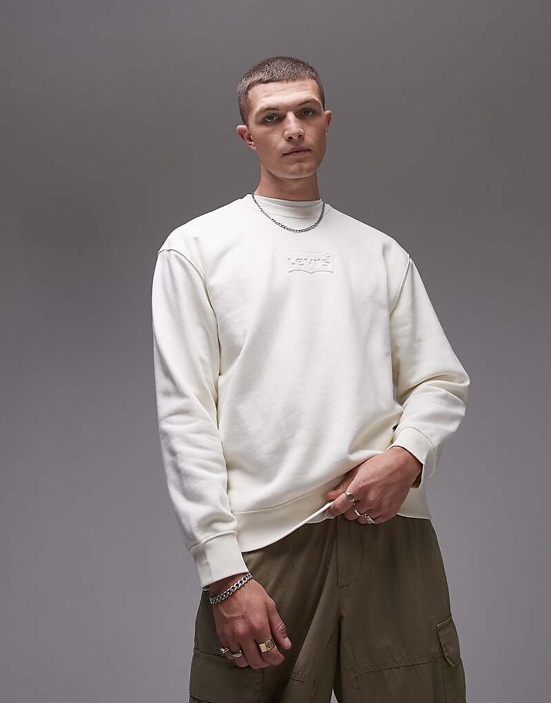 

Levi's — кремовая толстовка с логотипом Batwing