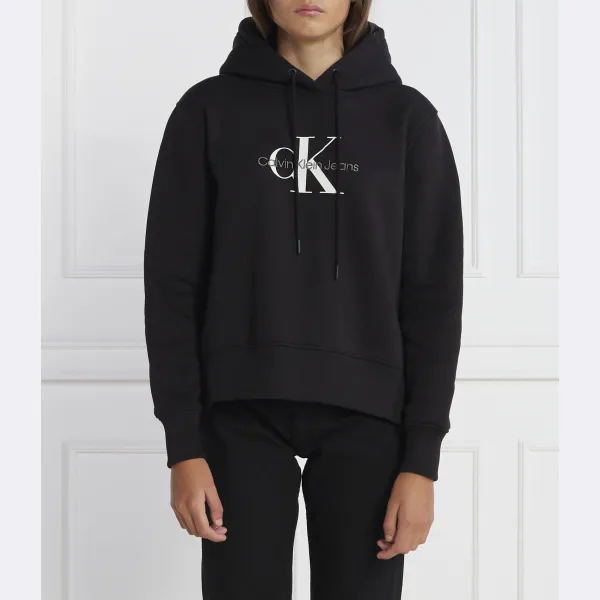 

Толстовка с архивным монологом классического кроя Calvin Klein, черный