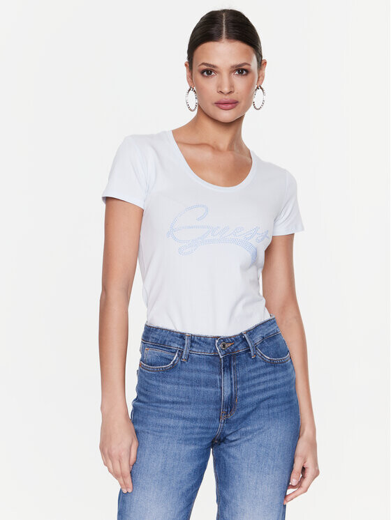 

Футболка узкого кроя Guess, синий