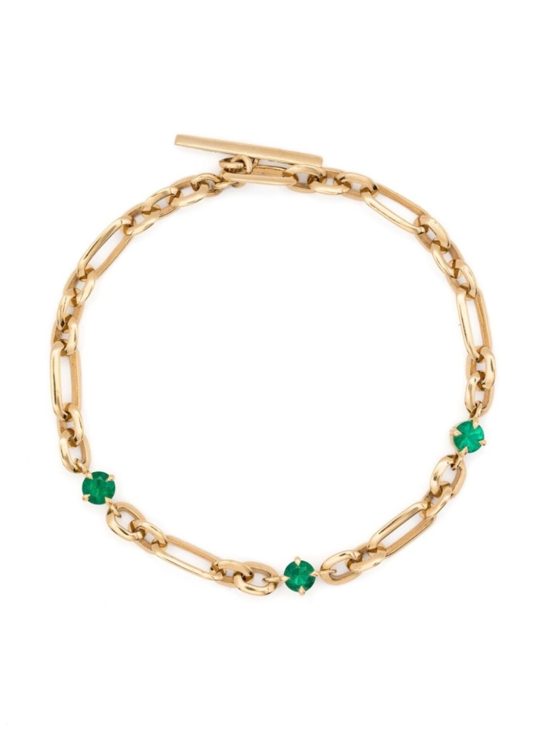 

Браслет с изумрудом Lizzie Mandler Fine Jewelry, желтый