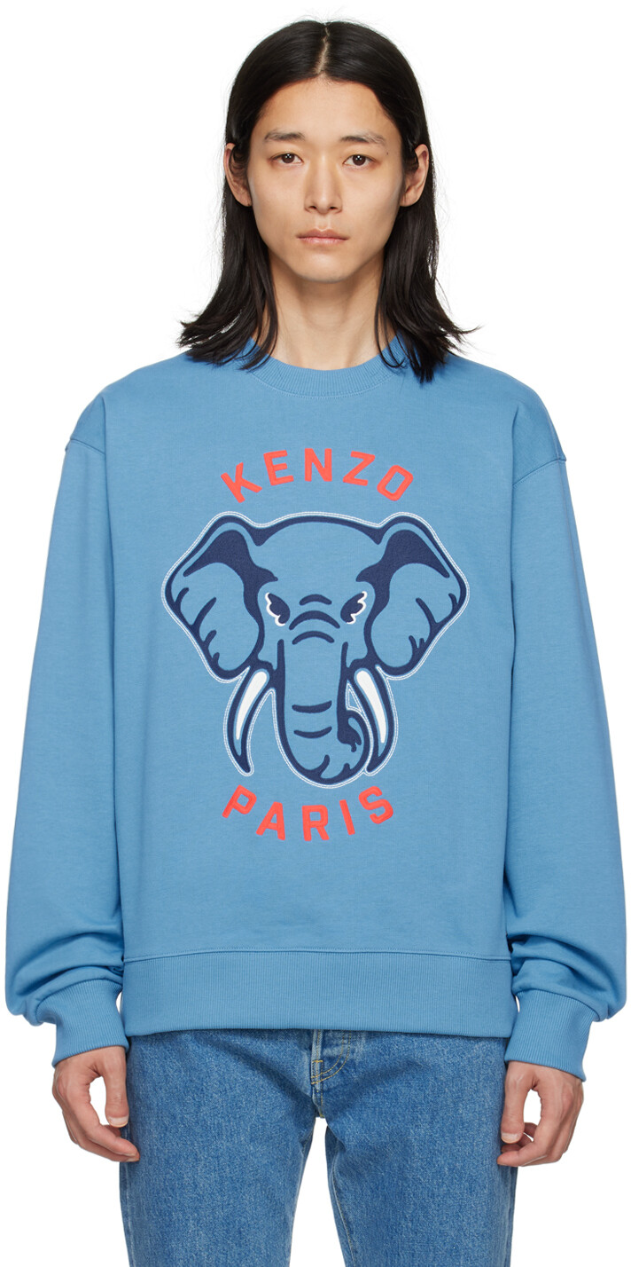 

Синий - Толстовка со слоном Paris Varsity Jungle Kenzo