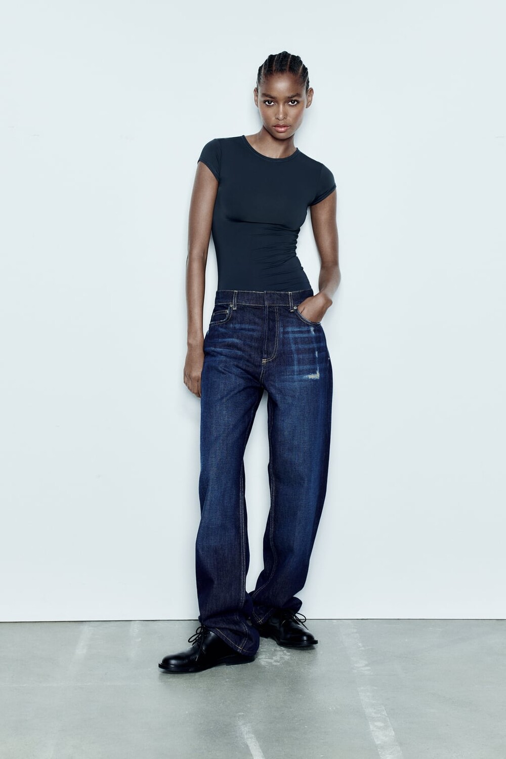 

Футболка из полиамида ZARA, синий
