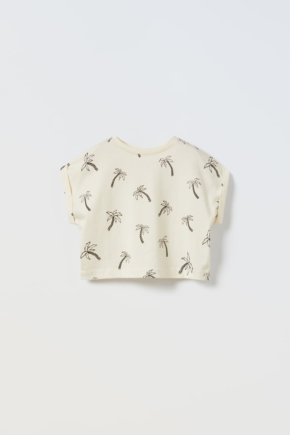 

Футболка пальмовое дерево ZARA, экрю