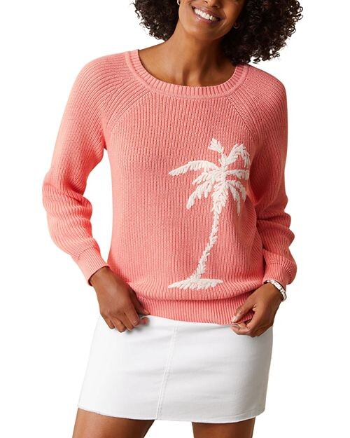 

Пуловер с круглым вырезом Breezy Palm Tommy Bahama, цвет Pink