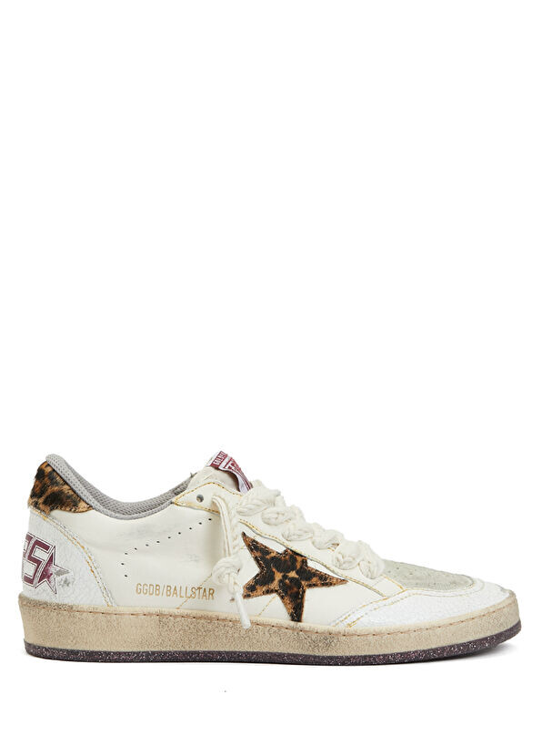 

Ballstar коричневые женские кожаные кроссовки Golden Goose, белый