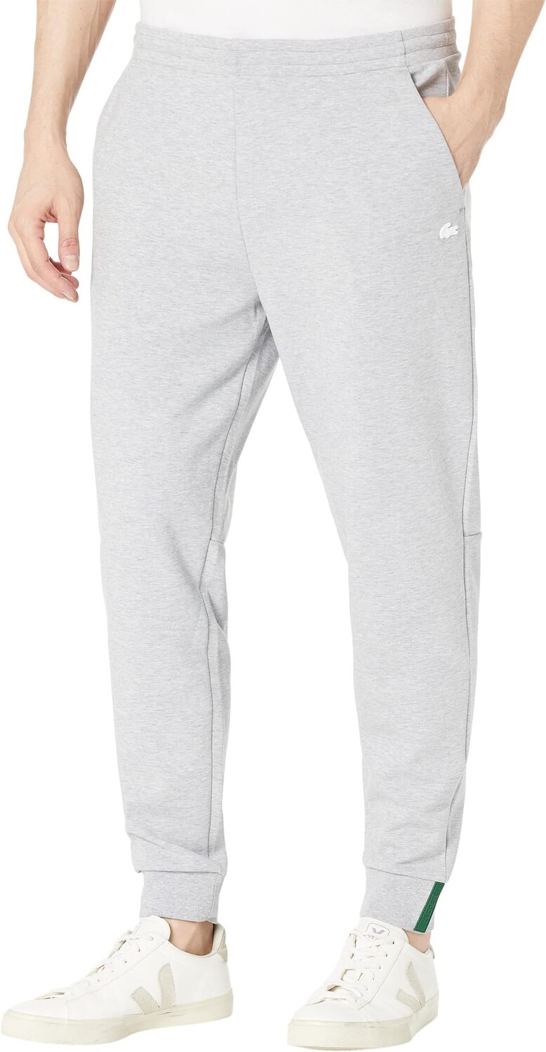 

Однотонные узкие джоггеры Active с двойным лицом Lacoste, цвет Silver Chine