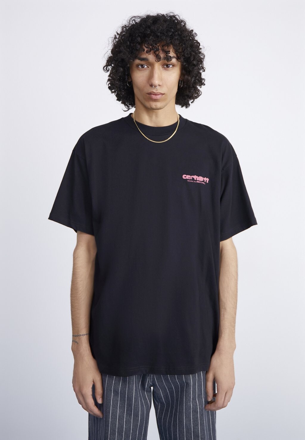 

Футболка с принтом Ink Bleed Carhartt WIP, цвет black/pink