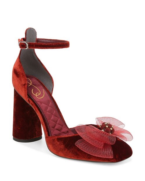 

Женские туфли-лодочки на высоком каблуке с ремешком на щиколотке Colter Sam Edelman, цвет Red