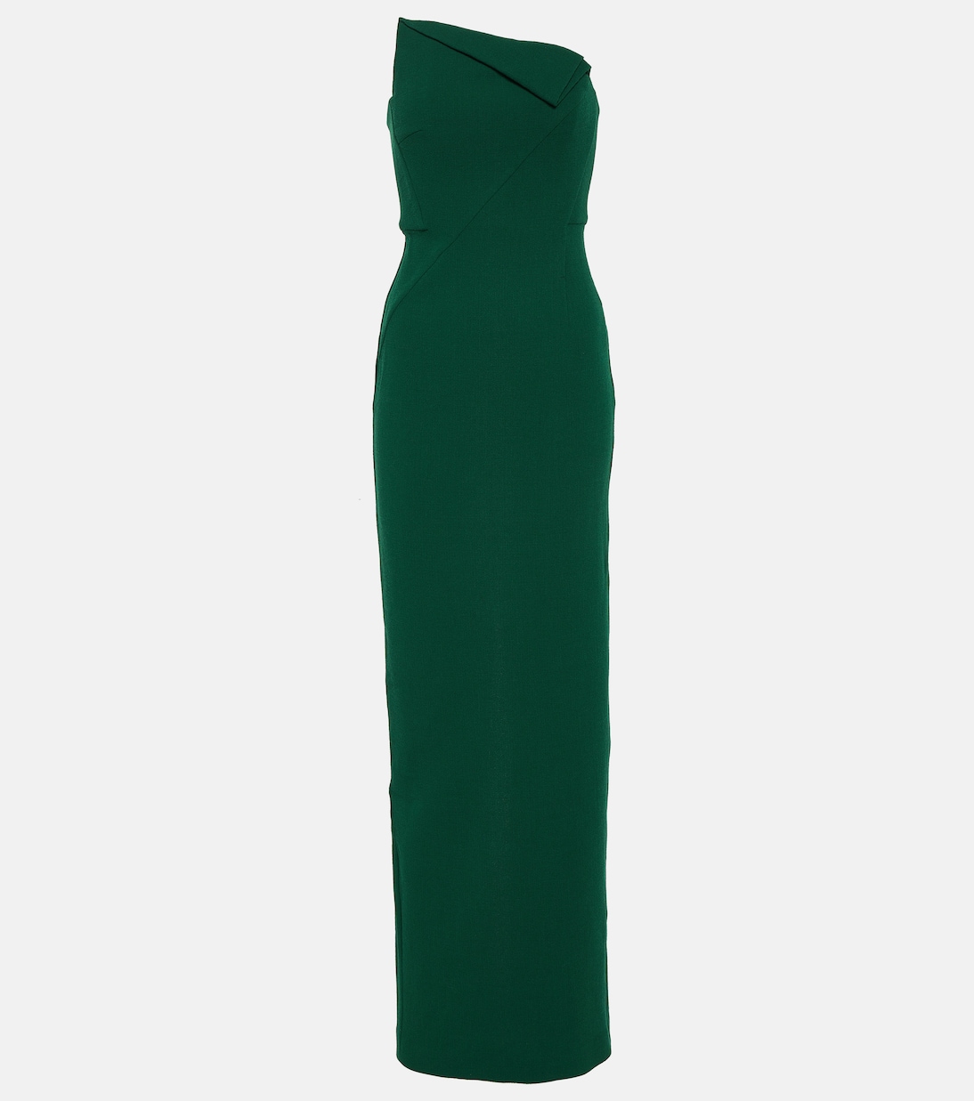 

Платье-бюстье без бретелек в технике оригами Roland Mouret, зеленый