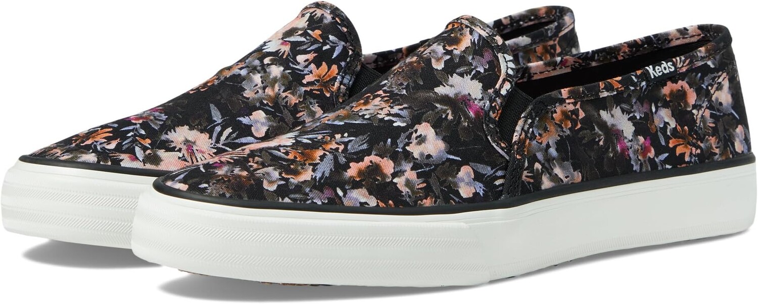 

Кроссовки Double Decker Slip On Keds, цвет Black/Multi Floral Print, Черный, Кроссовки Double Decker Slip On Keds, цвет Black/Multi Floral Print