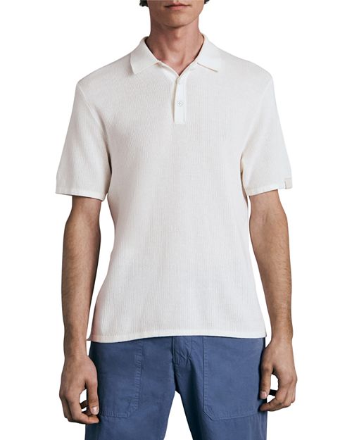 Рубашка поло с короткими рукавами Harvey Knit rag & bone, цвет Ivory/Cream хлопковое поло harvey knit rag