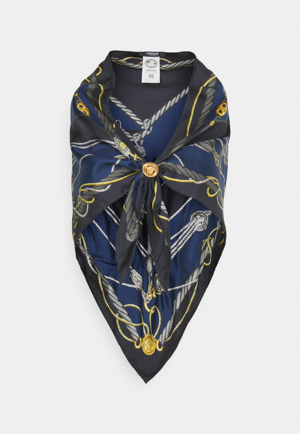 

Шарф Triangle Foulard Nautical Accessory Unisex Versace, цвет blue/gold-coloured