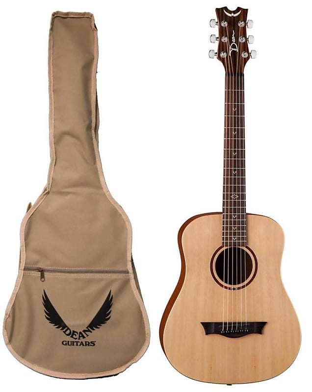 цена Акустическая гитара Dean Guitars Flight Series Spruce Travel Guitar with Gig Bag FLY SPR