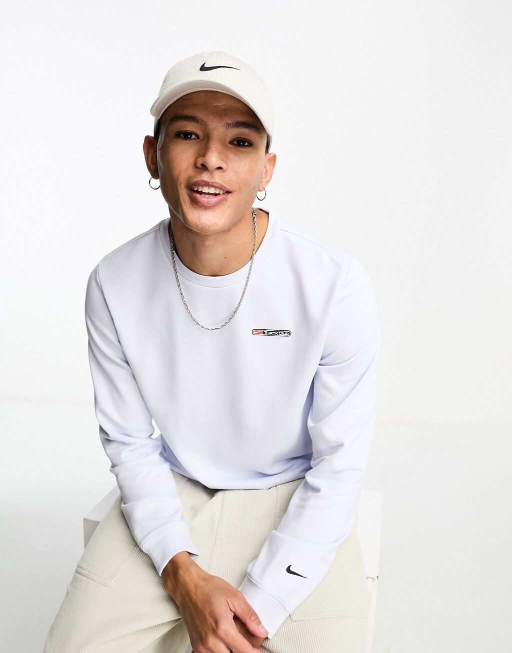 

Голубой флисовый свитшот Nike Running Track Club Dri-Fit, Синий
