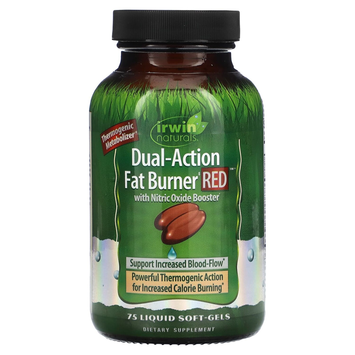 

Сжигатель жира двойного действия, 75 желатиновых капсул, Irwin Naturals