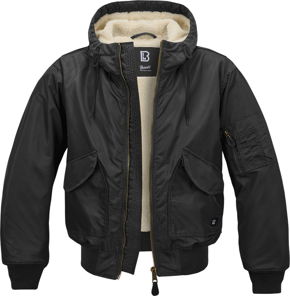 Куртка Brandit Jacke Cwu Jacket Hooded, черный куртка brandit jacke cwu jacket черный