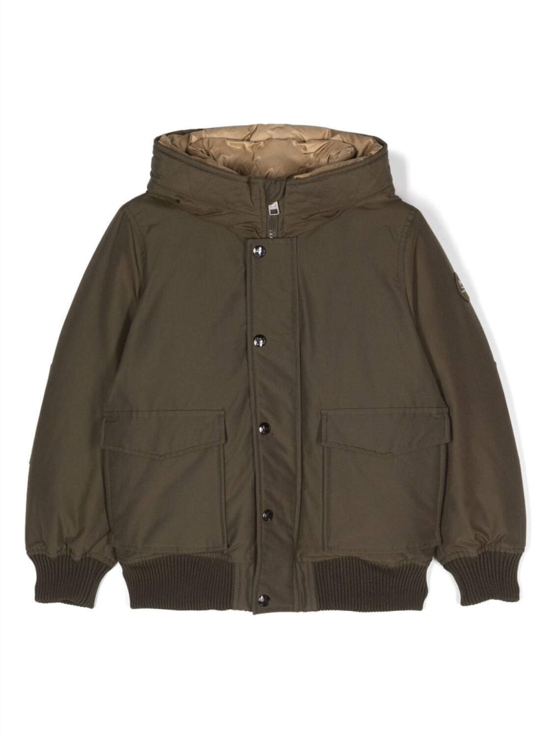 

Woolrich Kids бомбер с капюшоном, зеленый