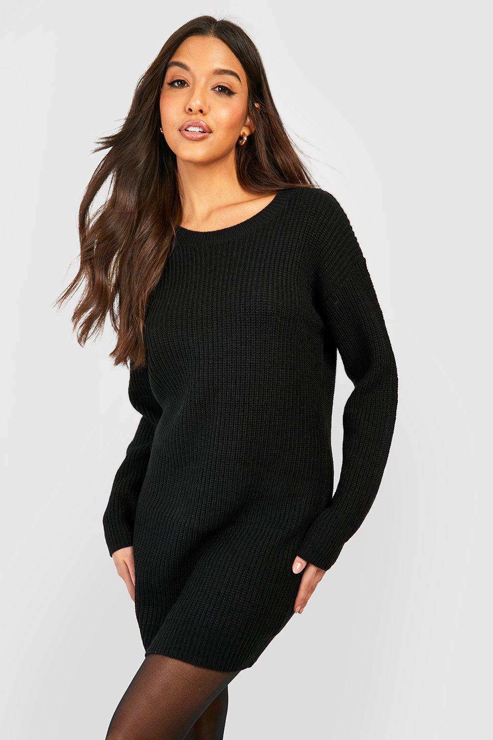 цена Платье-свитер с круглым вырезом Boohoo, черный