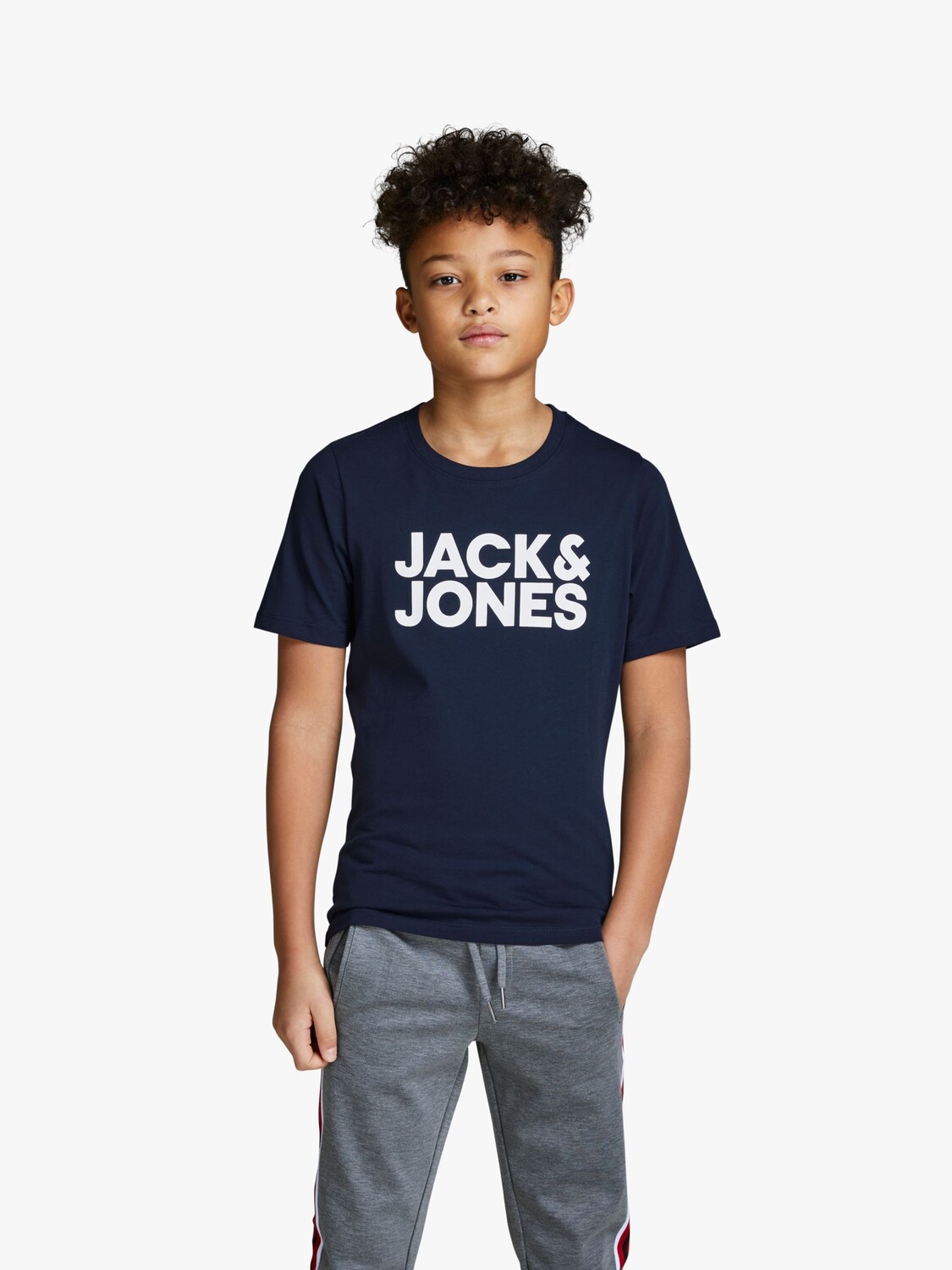 

Детская футболка с логотипом Jack & Jones, синий темно-синий
