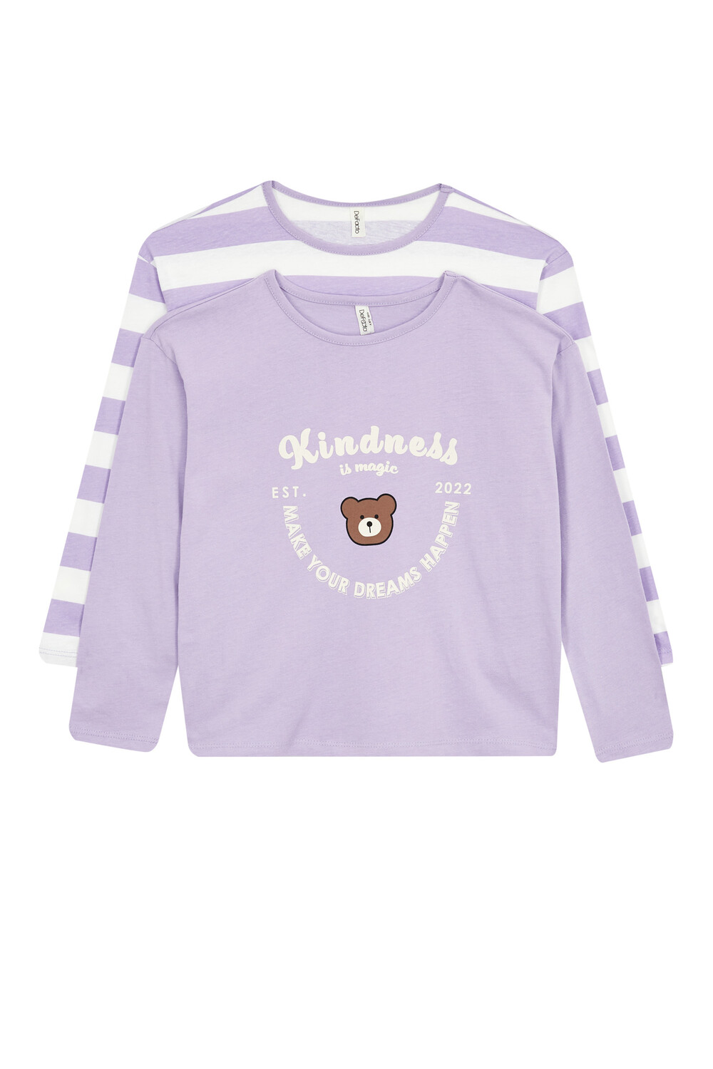

Лонгслив DeFacto Langarmshirt REGULAR FIT (2 tlg.), цвет Helles Flieder