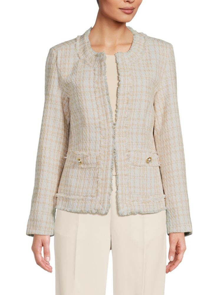 

Твидовый пиджак в клетку Saks Fifth Avenue, цвет White Warm