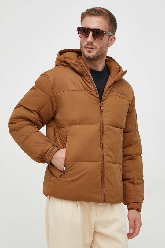 Куртка Томми Хилфигер Tommy Hilfiger, коричневый мужская компактная стеганая куртка пуховик tommy hilfiger