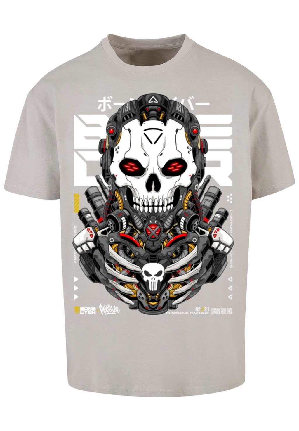 

Футболка с принтом CYBERPUNK STYLES F4NT4STIC, серый
