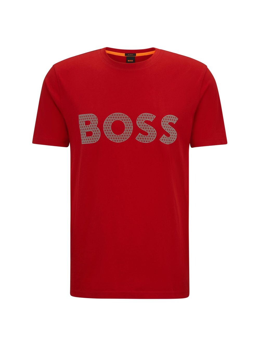 

Футболка из хлопкового джерси с логотипом BOSS, красный