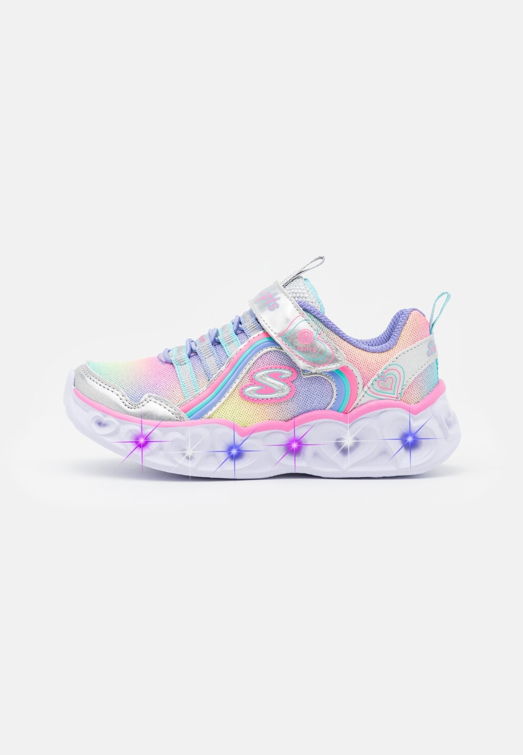 цена Кроссовки HEART LIGHTS Skechers, серебро