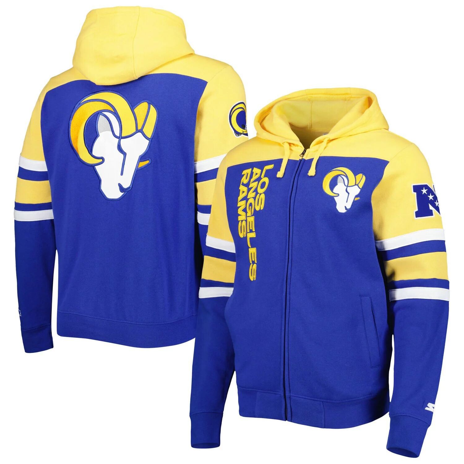 

Мужская куртка с капюшоном на молнии Royal Los Angeles Rams Extreme Starter