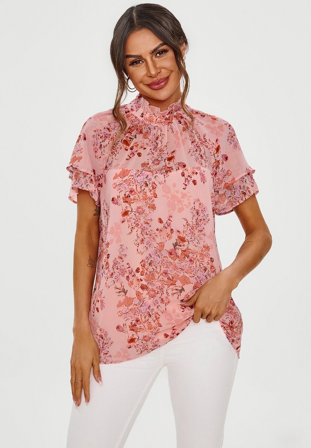 

Блузка FS COLLECTION FLORAL PRINT , цвет pink