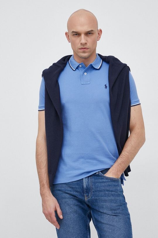 

Хлопковая рубашка-поло Polo Ralph Lauren, синий