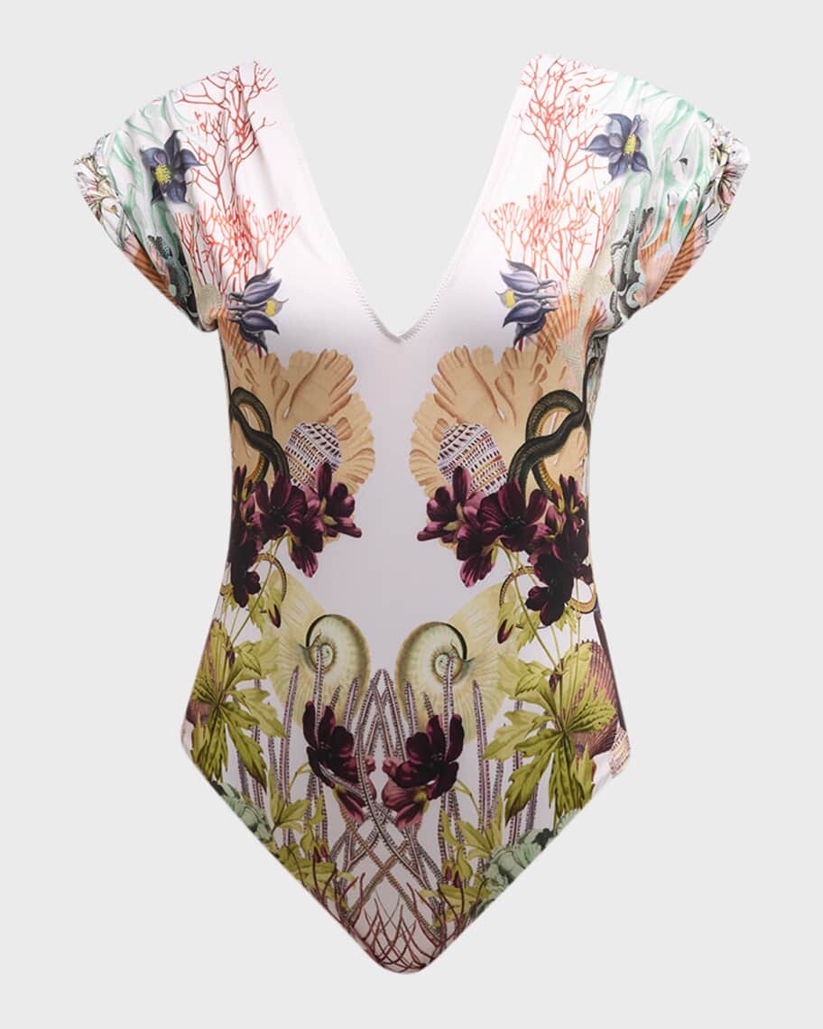 

Слитный купальник Snake Shells Gardenia Liset Carolina K