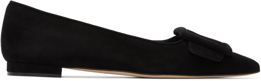 

Черные лоферы на плоской подошве Maysalepumppump Manolo Blahnik, Черный