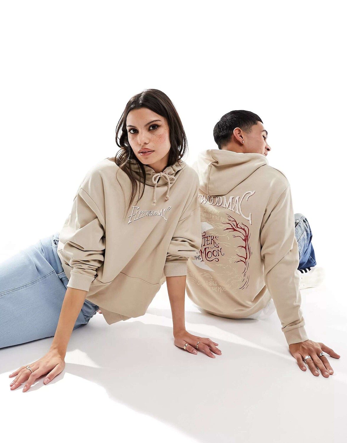 

Бежевая худи унисекс с лицензией ASOS, Бежевый