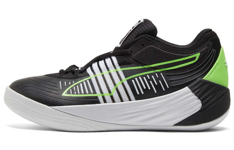 

Баскетбольные кроссовки Puma унисекс Fusion Nitro черный/белый/зеленый