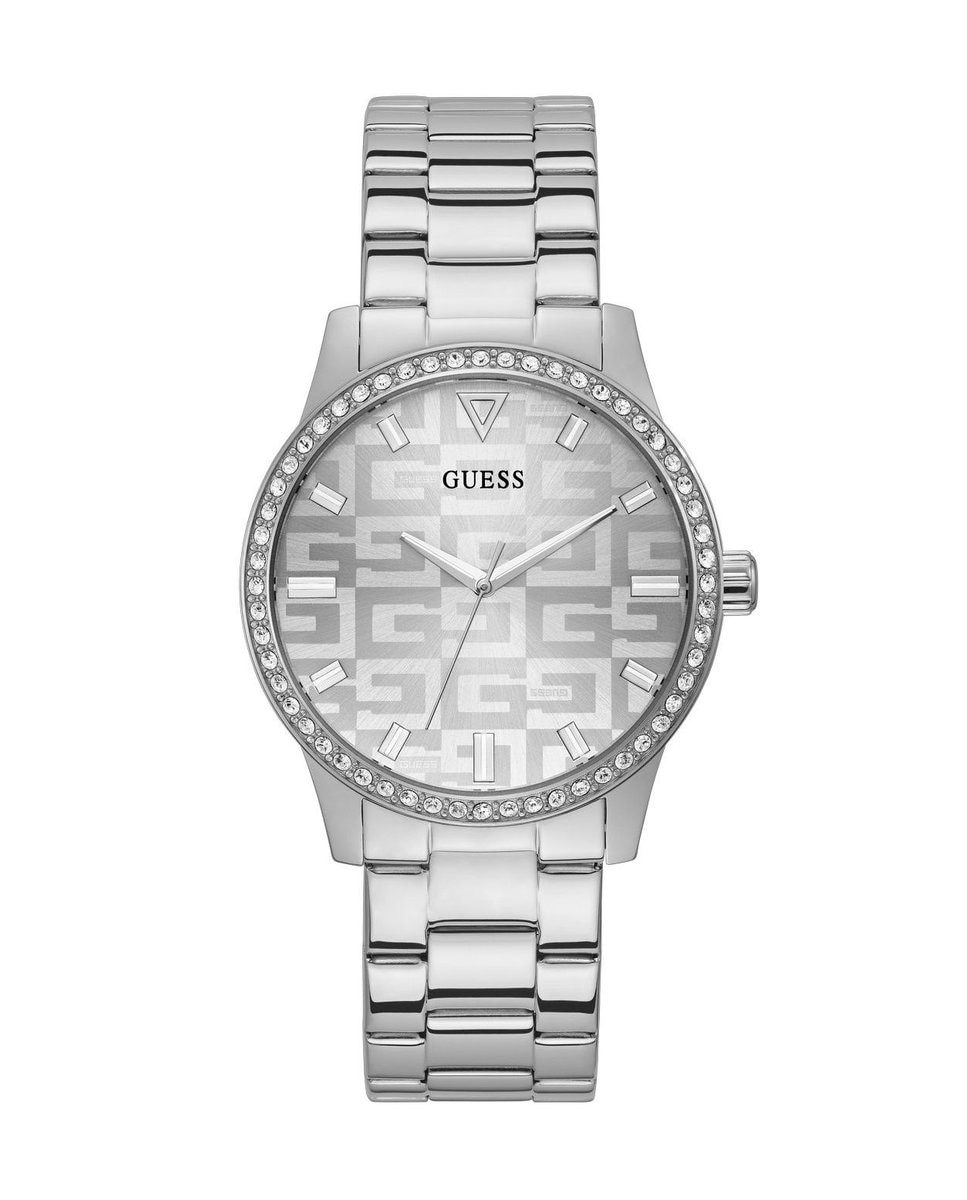 Женские часы G check GW0292L1 со стальным и серебряным ремешком Guess, серебро