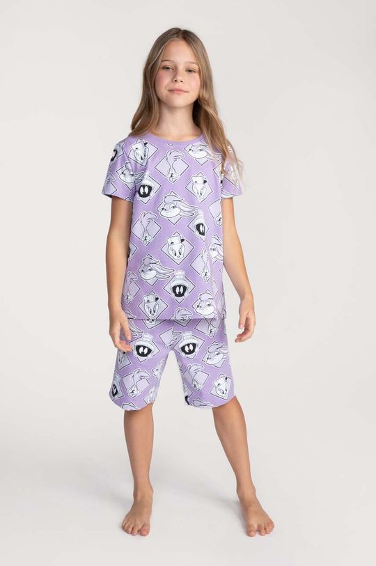 Детская шерстяная пижама для Looney Tunes Coccodrillo, фиолетовый детская хлопковая пижама coccodrillo x looney tunes фиолетовый