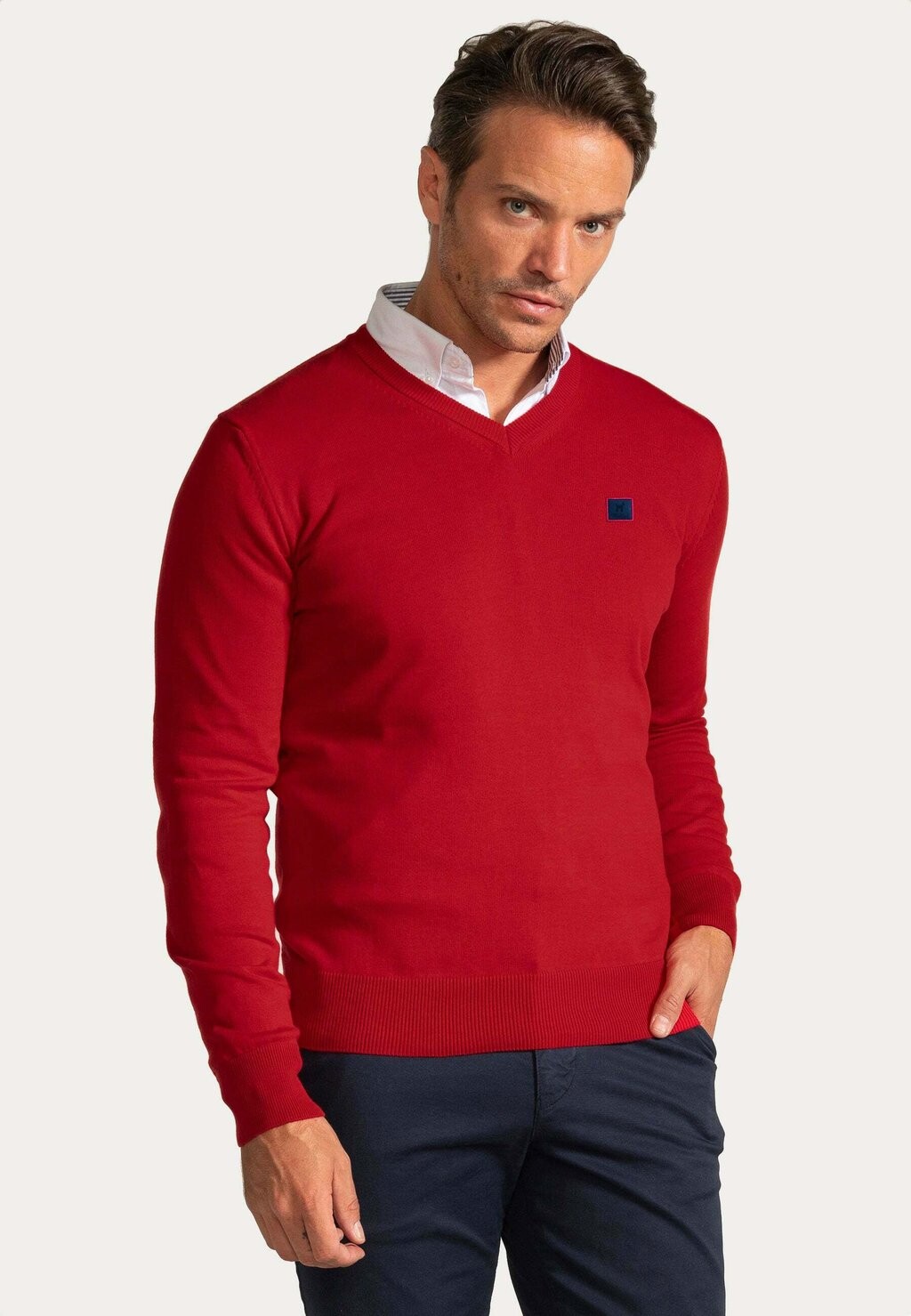 

Вязаный свитер BASIC Williot, цвет red