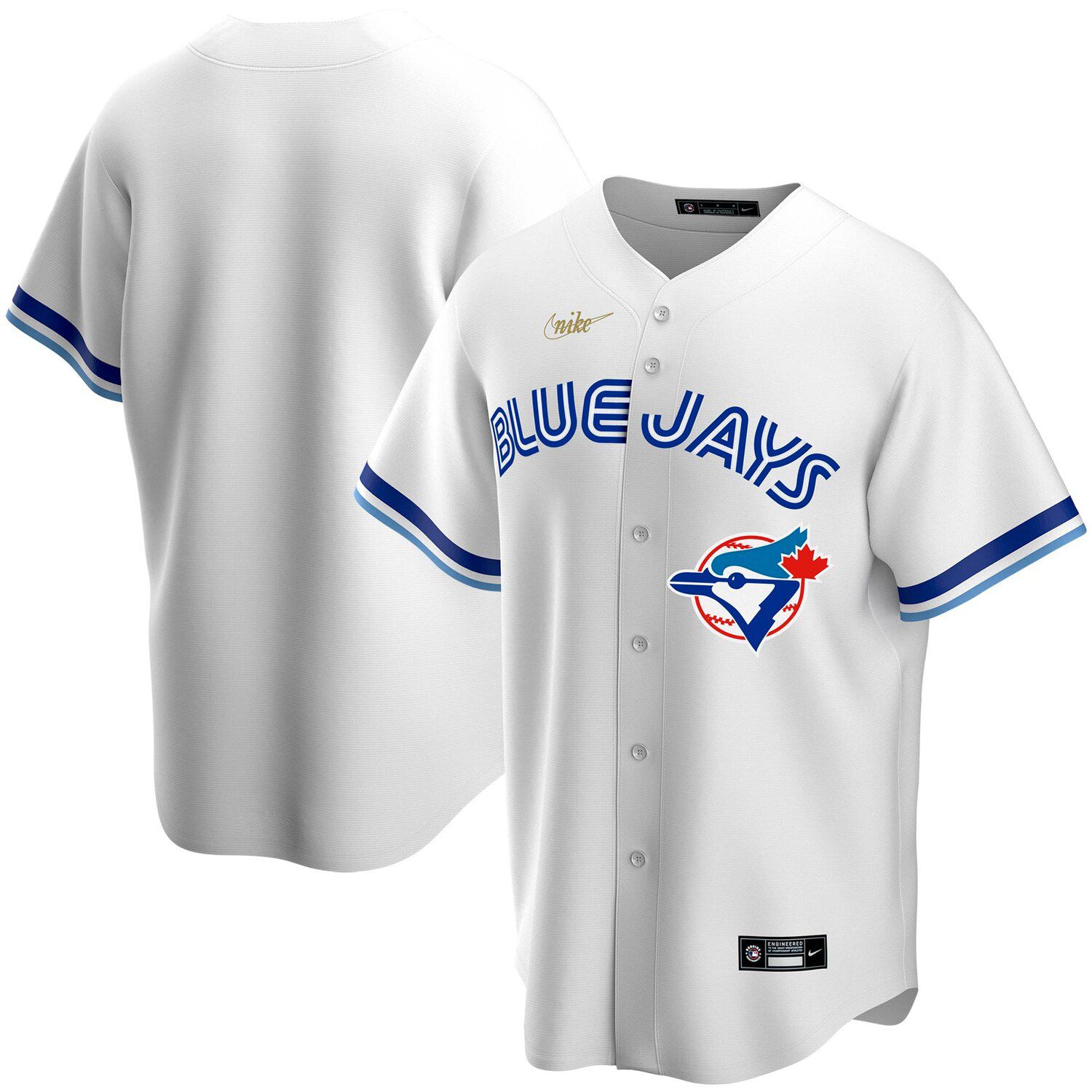 Мужская белая футболка команды Toronto Blue Jays Home Cooperstown Collection Nike