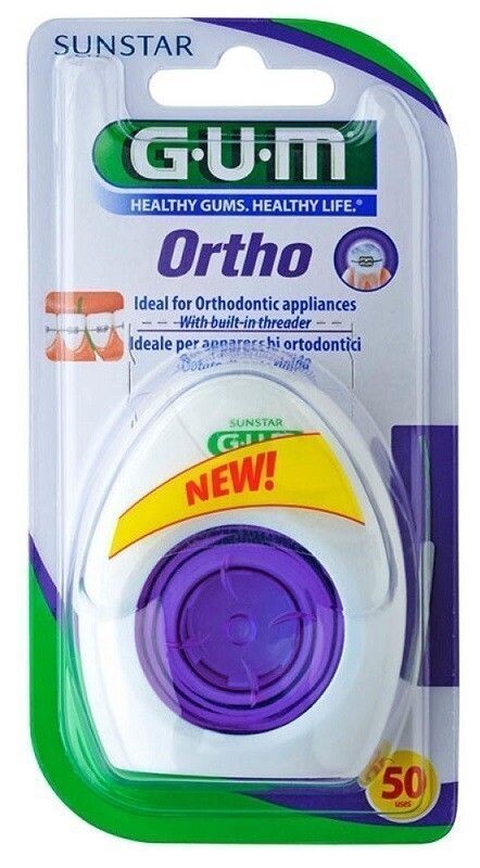 

Gum Ortho Floss зубная нить, 50 шт.