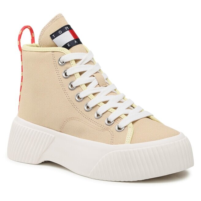 

Кроссовки Tommy Jeans VulcPlat. Canvas, бежевый