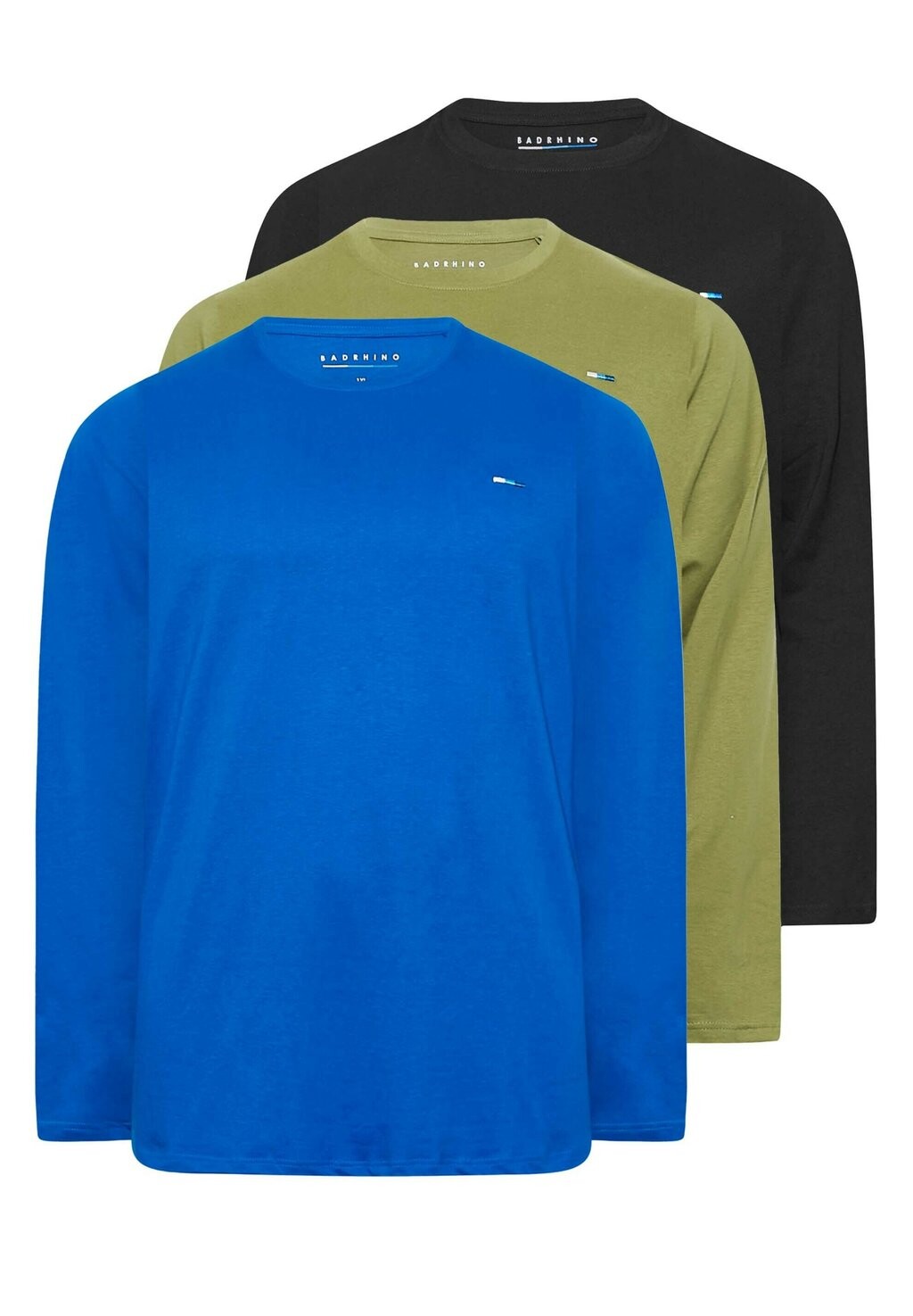 рубашка с длинным рукавом long sleeve 3 pack badrhino цвет black olive blue Рубашка с длинным рукавом LONG SLEEVE 3 PACK BadRhino, цвет black olive blue